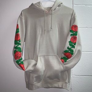 Floral sleeve hoodie
